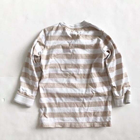 H&M cream/white stripe long sleeve top EUC 1.5-2Y - Picture 5 of 5